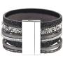 AZORA Leather Cuff Bracelet Multi Rope Wrap Bracelets with Stone Cuffs Bangle for Women Teen Girl