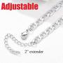 U7 Chain Anklets 22-27CM Stainless Steel Barefoot Jewelry Mariner Chain Bracelet Anklet for Women Girls, Customizable, Gift Packed