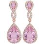 EVER FAITH Womens 925 Sterling Silver Zircon Wedding 8-Shaped Infinity Pierced Dangle Earrings Clear
