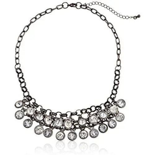 1928 Jewelry Cluster Bib Necklace, 16'' 1928 Jewelry Cluster Bib Necklace, 16''