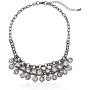 1928 Jewelry Cluster Bib Necklace, 16''