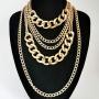 CIBIRICH Chunky Necklaces for women Punk Chain Gold Statement Collar Necklace