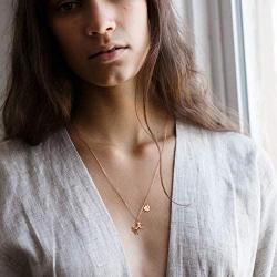 Hidepoo Horse Gifts for Girls, 14K Rose Gold Plated Horse Pendant Necklace Kids Heart Initial Necklace Dainty Horse Jewelry Girls Horse Necklace Horse Gifts for Girls Women