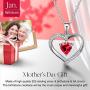 ✦Gifts for Mothers Day✦ Forever Love Heart Necklace Jewelry 18K White Gold/ Rose Gold Plated 925 Sterling Silver Birthstone Pendant Necklace with 5A Cubic Zirconia Birthday Gifts for Women and Girls