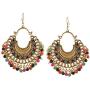 Zephyrr Turkish Style Hook Chandbalis Afghani Dangle and Drop Earrings for Women