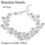 LOYALLOOK Crystal Bridal Jewelry Set for Women Rhinestone Necklace Earrings Bracelet Wedding Bridesmaid Gifts fit with Wedding Dress