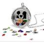 AZNECK 30mm Jack and Sally Nightmare Before Christmas Necklaces Halloween Locket Kids Floating Charms Pendant Gifts for Women Girls Men Boys Birthstone Jewelry