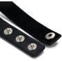 Flongo Gothic Black Rivet Leather Spiked Necklace Neckband Choker, Unisex Spike Studded Punk Rock Biker Wide Strap Leather Collar Necklace, Rivets Spiked Accent Leather Choker (Newest Upgrade Model)
