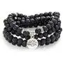 Self-Discovery 108 Bead Mala Bracelet with Lotus Charm and 6mm Small Stone Beads Self-Discovery 108 Bead Mala Bracelet with Lotus Charm and 6mm Small Stone Beads