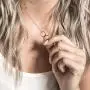 Dear Ava Daughter Necklace: Gift for Daughter, Daughter Jewelry, Mother Daughter, 2 Asymmetrical Circles (Rose-Gold-Plated-Brass, NA)