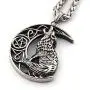 Gungneer Stainless Steel Pentacle Crescent Moon Celtic Knot Howling Wolf Necklace Irish Strength Jewelry Gungneer Stainless Steel Pentacle Crescent Moon Celtic Knot Howling Wolf Necklace Irish Strength Jewelry