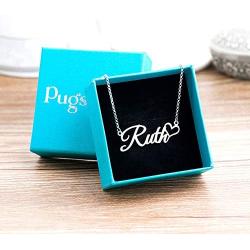 DemiJewelry Name Necklace Personalized Sterling Silver Heart Necklaces for Women Girls