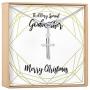 Dear Ava for Godmother: Godmother Present, Jewelry, Xmas, Infinity Cross (Silver-Plated-Brass, NA)
