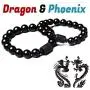 Anti-Swelling Black Obsidian Bracelet - Natural Obsidian Stone Bead Bracelet Couple Men 12mm and Women 10mm Dragon and Phoenix Totem Jewelry Anti-Swelling Black Obsidian Bracelet - Natural Obsidian Stone Bead Bracelet Couple Men 12mm and Women 10mm Dragon and Phoenix Totem Jewelry