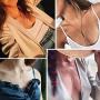 PROSTEEL Minimalist Drop Pendant Rolling Waves 3D Twisted Bar Necklace Minimalist Style Men Women Jewelry