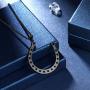 beautlace Horseshoe Necklace 18K Gold/Silver/Black Gun Plated Equestrian Horseshoe Pendant Horseback Riding Jewelry Gift for Men and Women KP0162