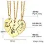 MG Jewelry Stainless Steel Heart Shape Matching 3 Piece BFF Best Friend Necklaces for 3 for Teens Girls, 19'' Chain, for BFF