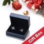 Cube Swarovski Crystal Drop Leverback Earrings for Women Fashion 14K Rose Gold Plated Hypoallergenic Jewelry