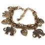 Bracelet / Elephants And Hearts Charm Bracelet For Teens And Women