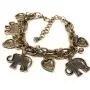 Bracelet / Elephants And Hearts Charm Bracelet For Teens And Women Bracelet / Elephants And Hearts Charm Bracelet For Teens And Women