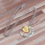 FLDC I Love You To The Moon And Back Crescent Infinity Love Heart Charm Chain Pendant Necklace Jewelry Gifts For Family