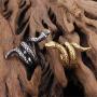 Nanafast Vintage Snake Ring Stainless Steel Snake Finger Ring Personalized Punk Animal Snake Jewelry for Women Men Size 7-12