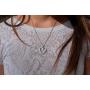 Silver Pendant Love Necklace Follow Your Heart - Jewelry Gift for Girlfriend/Daughter/BFF - Valentines Day Edition