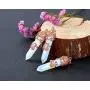 JOVIVI Rose Gold Plated Flower Wrapped Man-made Opalite Healing Crystal Necklace Hexagonal Prism Pointed Quartz Yoga Energy Chakra Gemstone Pendant Pendulum Reiki Jewelry JOVIVI Rose Gold Plated Flower Wrapped Man-made Opalite Healing Crystal Necklace Hexagonal Prism Pointed Quartz Yoga Energy Chakra Gemstone Pendant Pendulum Reiki Jewelry
