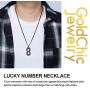 GOLDCHIC JEWELRY Number Necklace, Customized Unisex Boys Mens Stainless Steel Baseball Cross Necklace/Soccer/Football/Basketball Necklace with Chain 22”+2'' Extender,Sports Fan Gift