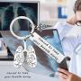 BAUNA Respiratory Therapist Keychain RT Respiratory Therapy Gift Licensed to Take Your Breath Away RT Respiratory Tech Keychain Gift for RT Graduates