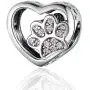Love Heart Dog Paw Charm for Charms Bracelet Necklace Christmas Gifts for Women Fashion Jewelry