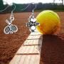 Tennis Earrings I Love Tennis Gift Sports Earrings Tennis Racket Jewelry Tennis Players Gift for Tennis Lovers Fans
