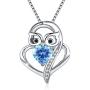 Graduation Gift Owl Gifts Silver Opal Owl Necklace Best Gifts for Owl Lovers Wisdom Necklace for Her