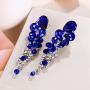 EVER FAITH Womens Austrian Crystal Gorgeous Tear Drops Wedding Dangle Pierced Earrings