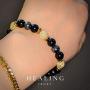 Citrine Crystal Hematite Feng Shui Black Obsidian Wealth Bracelet. Citrine Crystal Beaded Bracelets for Women and Men. 100% Wealth Generator and Lucky Money Attraction, Prosperity, Goals Manifestation, Citrine Good Luck Feng Shui Bracelet for Men and Wome