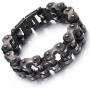 Large Heavy Titanium Chain Bike Bicycle Bracelet Mens Jewelry Brush Black Stainless Steel Motorcycle Biker Bracelet 12/18/22mm