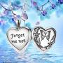 Locket Necklace That Holds Pictures 925 Sterling Silver Vintage Oxidized Butterfly Flower Photo Locket Heart Pendant Jewelry Gifts for Women Birthday Mothers Day
