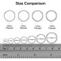 GAGABODY 20G 18G 16G 6 Pcs a Set Septum Jewelry Conch Piercing Jewelry 316L Surgical Steel Nose Hoop Lip Septum Rings Nose Piercing Helix Cartilage Earrings 3 Color Mix