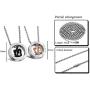 U365 Matching Couples Necklace His & Her Titanium Steel Eternal Love Promise Pendant Set for Men Women
