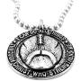 Football Necklace I Can Do All Things Through Christ in Antique Silver Finish Phililippians 413