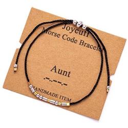 Joycuff Inspirational Morse Code Bracelets for Women Girls Best Friends BFF Birthday Gifts Jewelry for Mom Daughter Sister Trendy Handmade Adjustable Wrap Bracelets