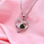 YINSHIFU Name Necklace Personalized Heart Necklace with 2 Birthstones, Customized 2 Names Pendant for Couples Valentines Day Gift YINSHIFU Name Necklace Personalized Heart Necklace with 2 Birthstones, Customized 2 Names Pendant for Couples Valentines Day Gift