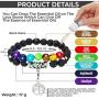 7 Chakra Bracelets For Women Men 8mm Lava Rock Stone Essential Oil Diffuser Healing Anxiety Distance Couple Friendship Charm Bracelet