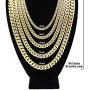 Cuban Link 14k Gold Plated Miami Cuban Chain 14MM, Real Solid Stainless Steel Fashion Gold Jewelry