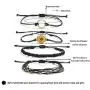 String Wave Ankle Bracelets for Women Adjustable Compass Bracelets Waterproof Handmade Strand Braided Rope Sunflower Boho Bracelet Set Women Teen Girls