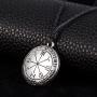 Skyrim Vintage The Sixth Pentacle of Mars Key of Solomon Seal Pendant Adjustable Rope Gothic Necklace