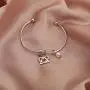 AKTAP Adoption Gifts Love Knot Cuff Bracelet Intertwined Heart and Triangle Adoption Symbol Charm Bracelet for Stepmom Stepdaughter AKTAP Adoption Gifts Love Knot Cuff Bracelet Intertwined Heart and Triangle Adoption Symbol Charm Bracelet for Stepmom Stepdaughter