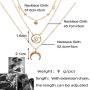 Ckecharfa Boho Gold Layered Necklace Sequins Choker Necklace Summer Beach Moon Pendant Chain Wave Neck Chains Beaded Jewelry for Women and Girls