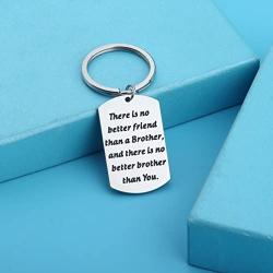 Zuo Bao Brother Gifts Brother Keychain There is no Better Friend Than a Brother Gift for Friend Family Jewelry