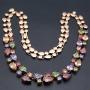 Hermosa Rose Gold Plated Multicolor Austria Crystal Elements Jewelry Set Necklace Earrings Bracelet and Ring